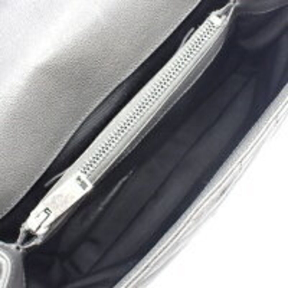 SAINT LAURENT PARIS College Chain Shoulder Bag Handbag V Gray - Picture 6 of 8